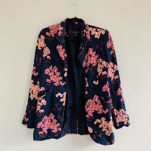 Cynthia Rowley Blossom Blazer Navy/Pink SMALL